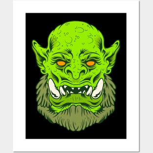 Scary Green Troll Posters and Art